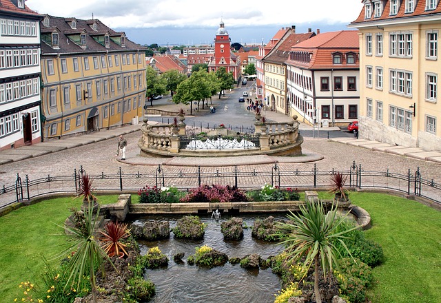 Verkaufsoffener Sonntag Gotha - Blick vom Schlossberg auf den Hauptmarkt